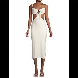 WeWoreWhat - Tie Front Cut Out Dress (White)